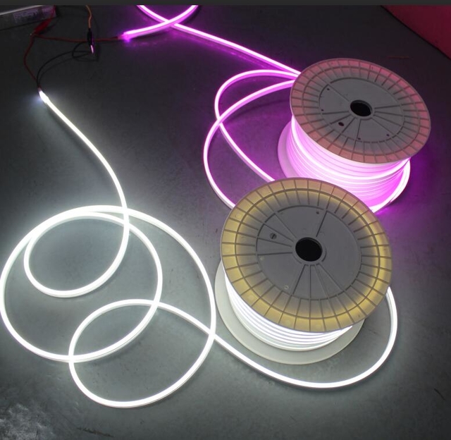 5m spool cuttable led neonflex 12v 24v 110v 220v neon multi color micro 6mm flexible neon tube light for neon sign